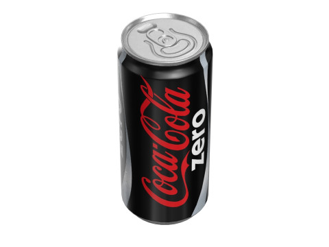 Coca Cola Zero Drink Can Sleek 270ml 05 Modelo 3D