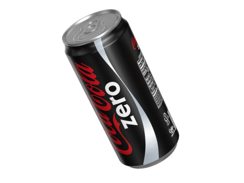 Coca Cola Zero Drink Can Sleek 270ml 05 Modelo 3D