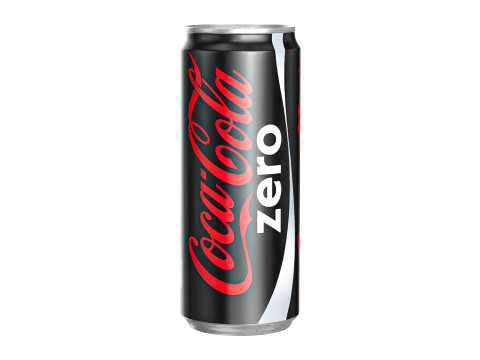 Coca Cola Zero Drink Can Sleek 310ml 06 3D Model