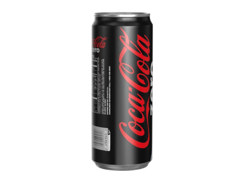 Coca Cola Zero Drink Can Sleek 310ml 06 3D-Modell