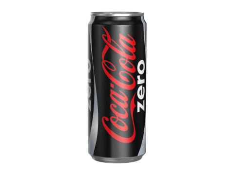 Coca Cola Zero Drink Can Sleek 310ml 06 3D-Modell