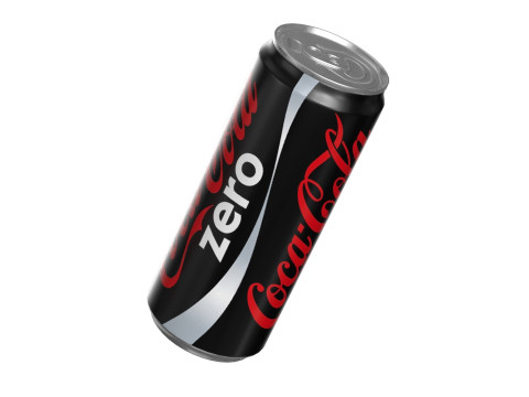 Coca Cola Zero Drink Can Sleek 310ml 06 3D-Modell