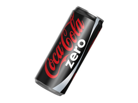 Coca Cola Zero Drink Can Sleek 310ml 06 3D-Modell