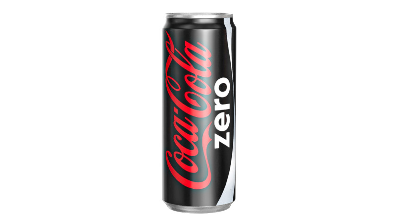 Coca Cola Zero Drink Can Sleek 330ml 07 3D Модель .c4d .max .obj .3ds .fbx .stl .blend 