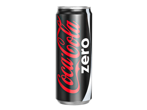 Coca Cola Zero Drink Can Sleek 330ml 07 3D Model