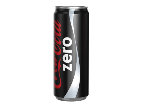 Coca Cola Zero Drink Can Sleek 330ml 07 3D Модель
