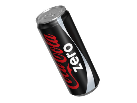 Coca Cola Zero Drink Can Sleek 330ml 07 3D Модель