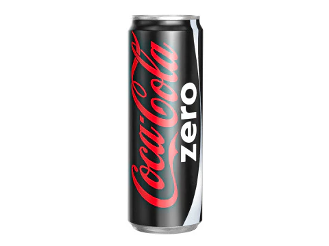Coca Cola Zero Drink Can Sleek 355ml 08 3D Model