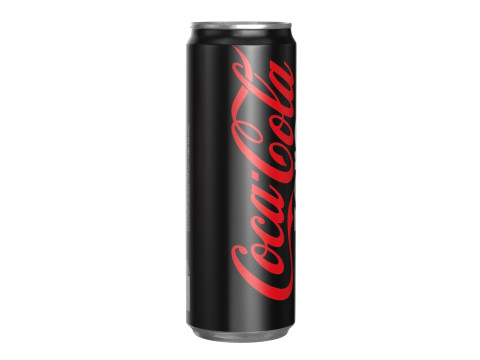 Coca Cola Zero Drink Can Sleek 355ml 08 Model 3D