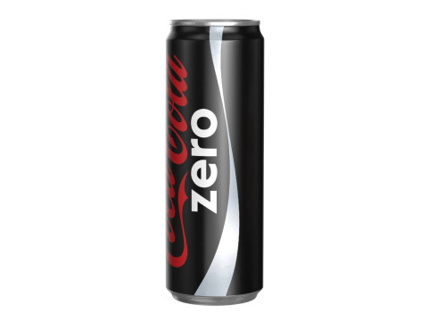 Coca Cola Zero Drink Can Sleek 355ml 08 Model 3D