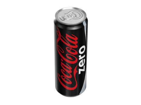 Coca Cola Zero Drink Can Sleek 355ml 08 Model 3D