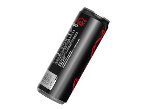 Coca Cola Zero Drink Can Sleek 355ml 08 Model 3D