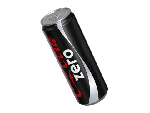 Coca Cola Zero Drink Can Sleek 355ml 08 Model 3D