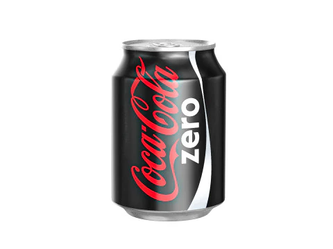 Bebida Coca Cola Zero Lata 250ml 09 Modelo 3D