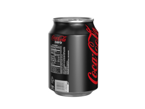 Coca Cola Zero Drink Can 250ml 09 3D Модель