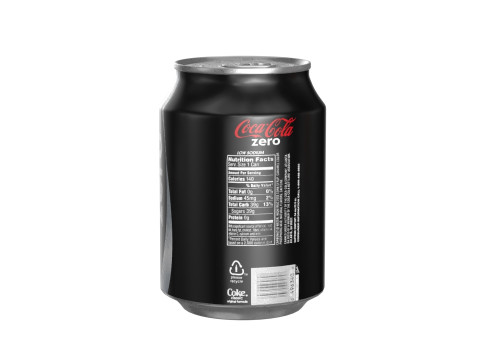 Coca Cola Zero Drink Can 250ml 09 3D Модель