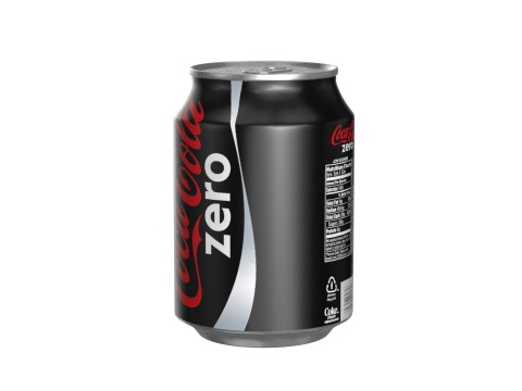 Coca Cola Zero Drink Can 250ml 09 3D Модель