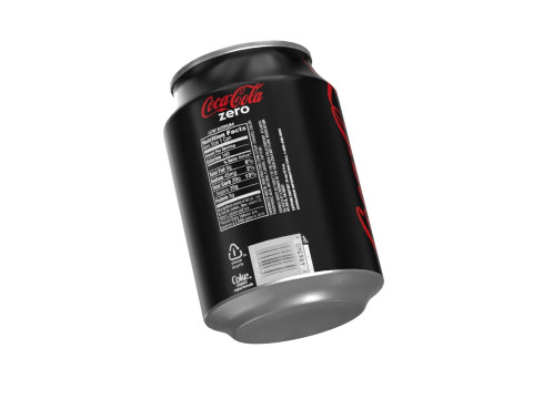 Coca Cola Zero Drink Can 250ml 09 3D Модель