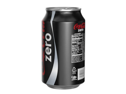 Coca Cola Zero Drink Can 330ml 10 3D Model
