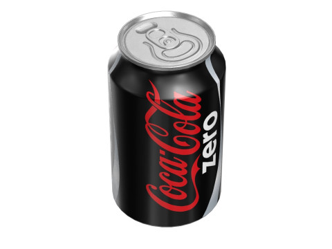 Coca Cola Zero Drink Can 330ml 10 3D Model