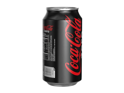 Coca Cola Zero Drink Can 355ml 11 3D Model