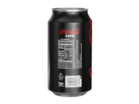 Coca Cola Zero Drink Can 355ml 11 3D Model
