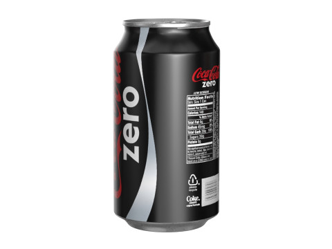 Coca Cola Zero Drink Can 355ml 11 3Dモデル