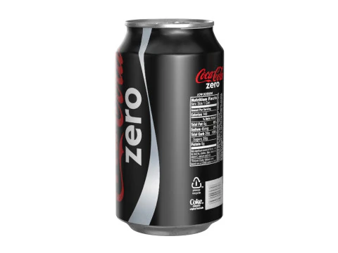 Coca Cola Zero Drink Can 355ml 11 3D Model