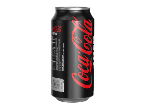 Bebida Coca Cola Zero Lata 375ml 12 Modelo 3D