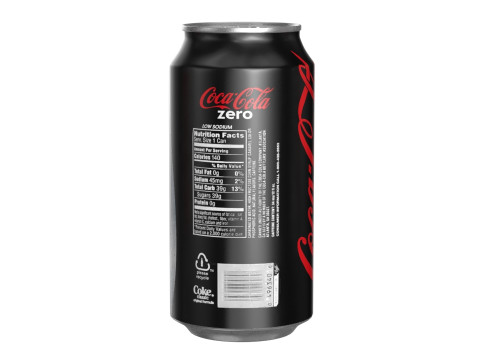 Coca Cola Zero Drink Can 375ml 12 3D Модель