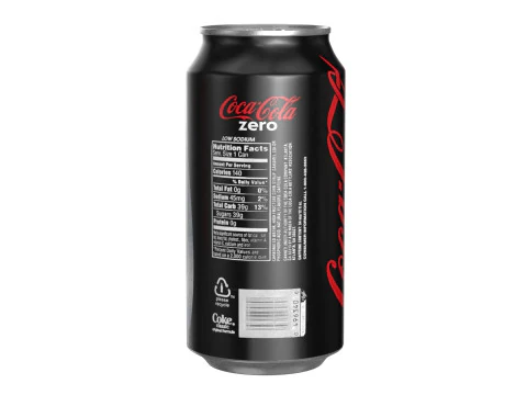 Bebida Coca Cola Zero Lata 375ml 12 Modelo 3D