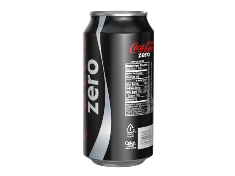 Coca Cola Zero Drink Can 375ml 12 3D Модель