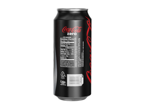 Coca Cola Zero Drink Can 473ml 13 3D Model