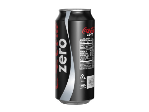Coca Cola Zero Drink Can 473ml 13 3D Model