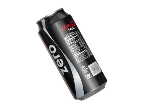Coca Cola Zero Drink Can 473ml 13 3D Model