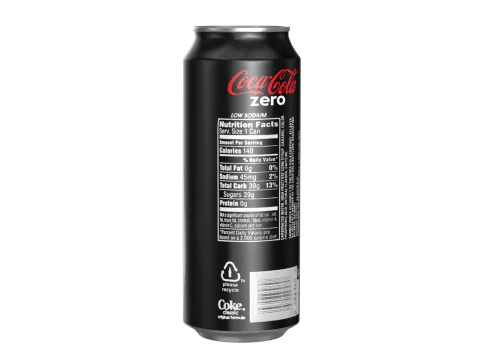 Coca Cola Zero Drink Can 500ml 14 3D Model