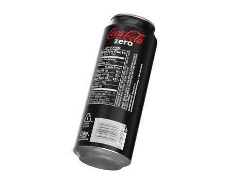 Coca Cola Zero Drink Can 500ml 14 3D Model