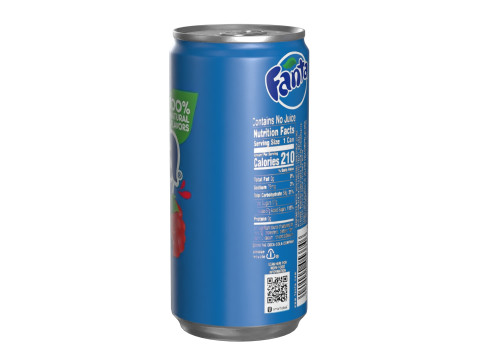 Fanta Berry Drink Can Slim 190ml 01 3D Модель