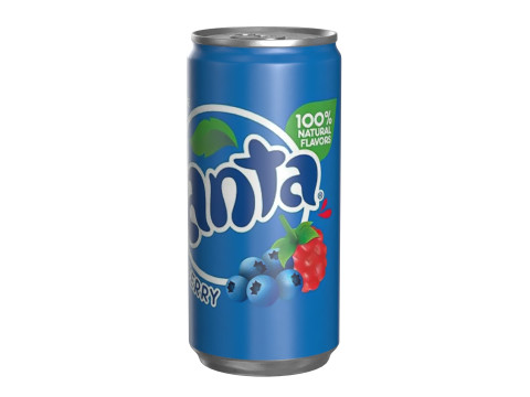 Fanta Berry Drink Can Slim 190ml 01 3D Модель