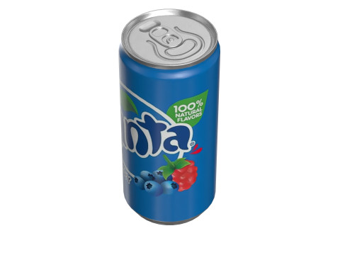 Fanta Berry Drink Can Slim 190ml 01 3D Модель
