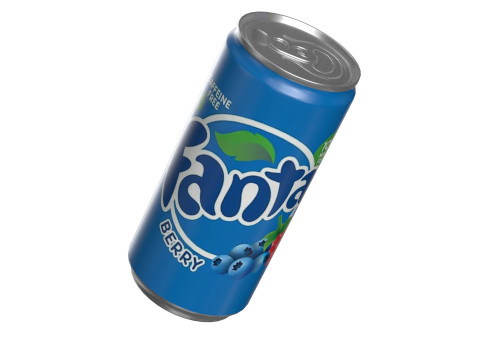Fanta Berry Drink Can Slim 190ml 01 3D Модель