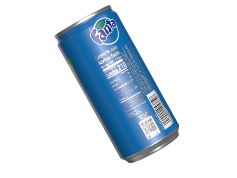 Fanta Berry Drink Can Slim 190ml 01 3D Модель
