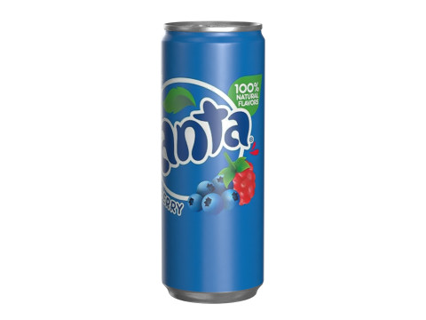 Fanta Berry Drink Can Slim 250ml 02 Modèle 3D