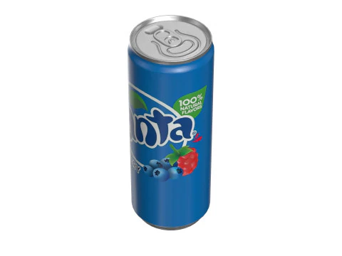 Fanta Berry Drink Can Slim 250ml 02 3D Model
