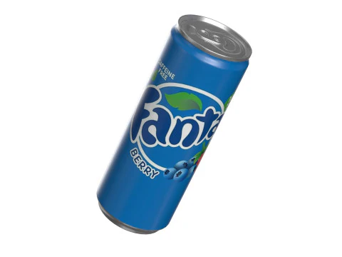 Fanta Berry Drink Can Slim 250ml 02 3D Model