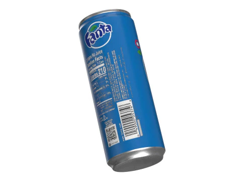 Fanta Berry Drink Can Slim 250ml 02 3D Model