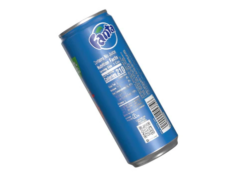 Fanta Berry Drink Can Slim 250ml 02 3D Model
