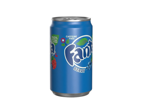 Fanta Berry Drink Can Sleek 200ml 03 Modèle 3D