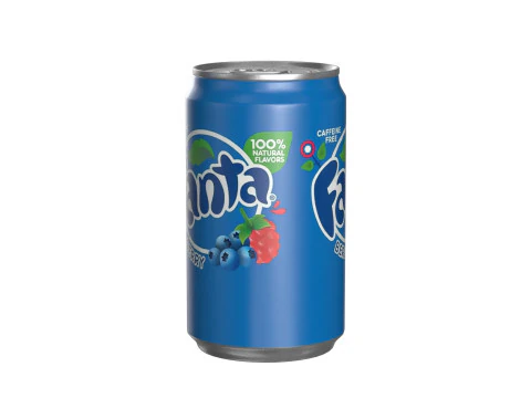 Fanta Berry Drink Can Sleek 200ml 03 3D Model