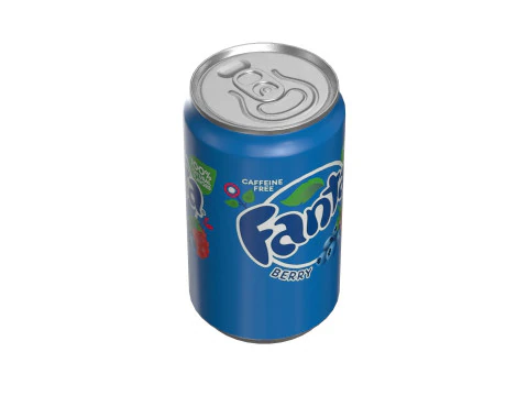 Fanta Berry Drink Can Sleek 200ml 03 3D Model